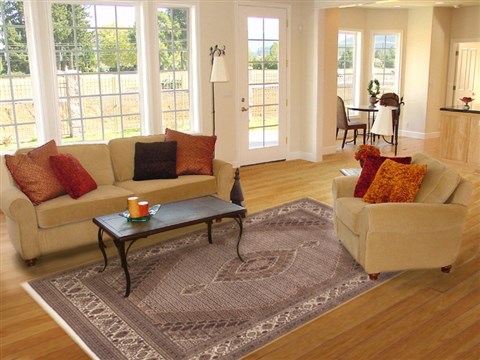 Mahi Beige Hand Knotted 83 X 99 Area Rug 100-12207 Image 4