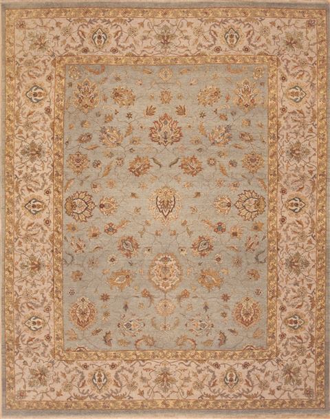 Chobi Beige Hand Knotted 81 X 103 Area Rug 100-12211 Image 0