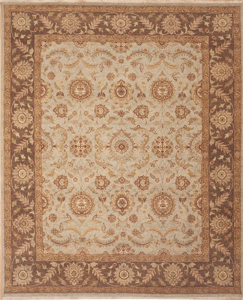 Chobi Green Hand Knotted 82 X 100 Area Rug 100-12212 Image 0