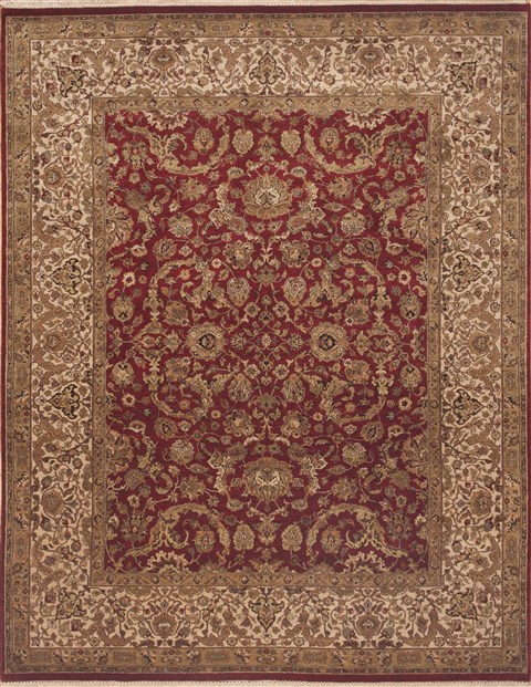 Jaipur Green Hand Knotted 82 X 106  Area Rug 100-12214 Image 0