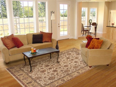 Jaipur Beige Hand Knotted 80 X 102 Area Rug 100-12215 Image 4