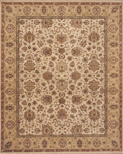 Jaipur Beige Hand Knotted 80 X 102 Area Rug 100-12215 Image 0