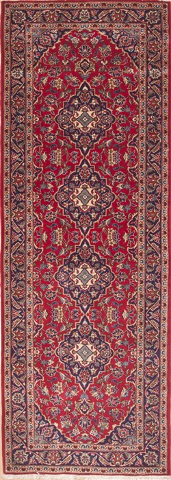 Kashan Red Runner Hand Knotted 33 X 86  Area Rug 100-12216 Image 0