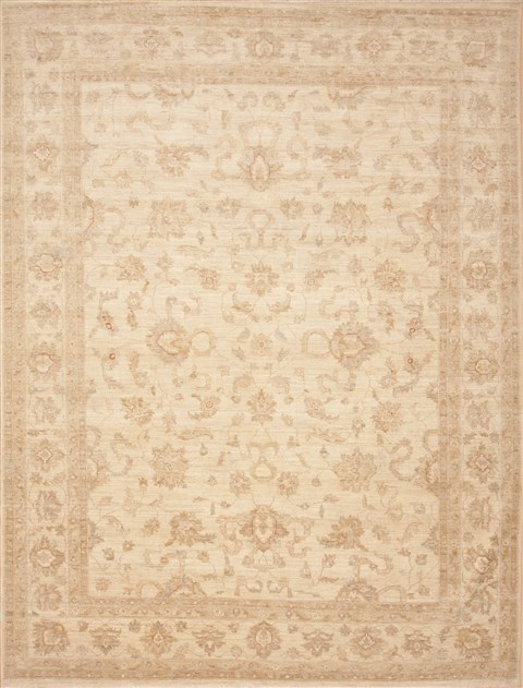 Chobi Beige Hand Knotted 89 X 115  Area Rug 100-12220 Image 0