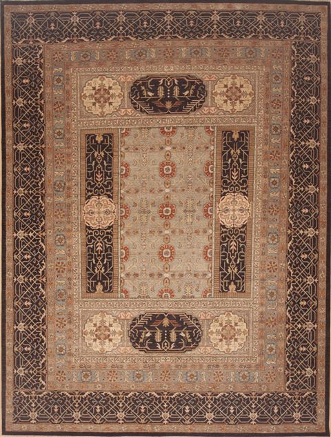 Chobi Black Hand Knotted 90 X 122 Area Rug 100-12222 Image 0