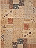 Patchwork Beige Hand Knotted 90 X 121 Area Rug 100-12232 Thumb 0