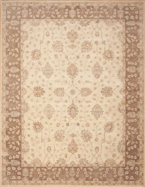 Chobi Beige Hand Knotted 93 X 120 Area Rug 100-12233 Image 0