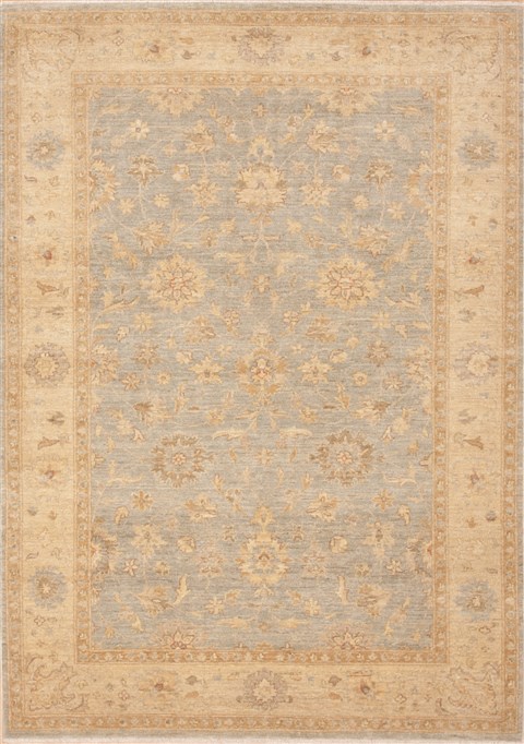 Chobi Green Hand Knotted 56 X 79  Area Rug 100-12239 Image 0