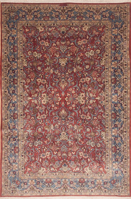 Yazd Red Hand Knotted 611 X 108  Area Rug 100-12240 Image 0