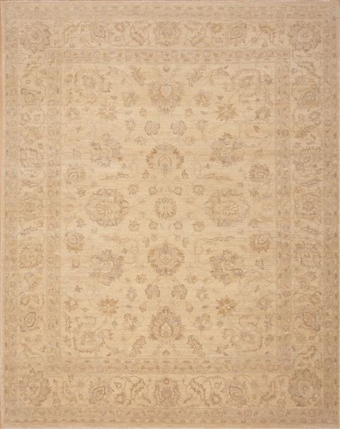 Chobi Yellow Hand Knotted 79 X 99 Area Rug 100-12242 Image 0