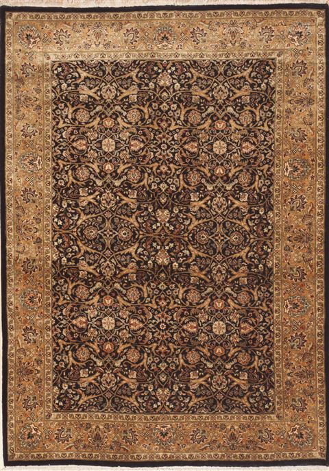 Pak-Persian Black Hand Knotted 41 X 59 Area Rug 100-12246 Image 0