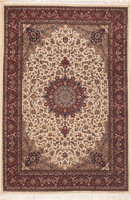 Tabriz Beige Hand Knotted 41 X 60 Area Rug 100-12248 Image 0