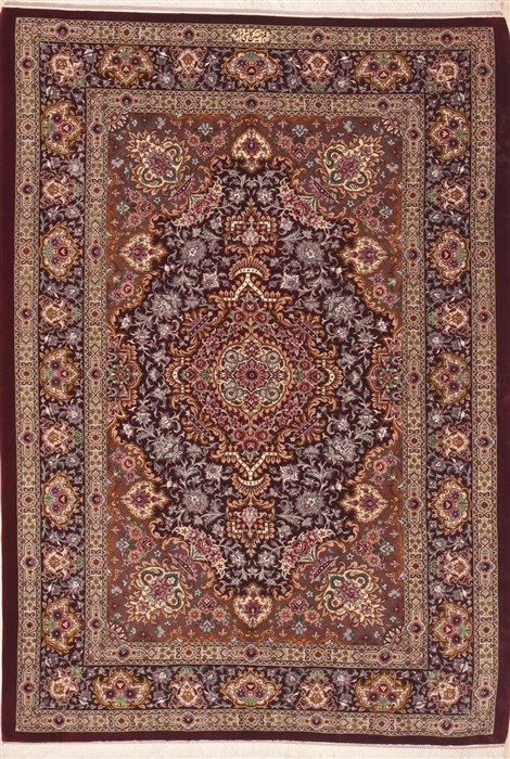 Qum Blue Hand Knotted 33 X 49 Area Rug 100-12259 Image 0
