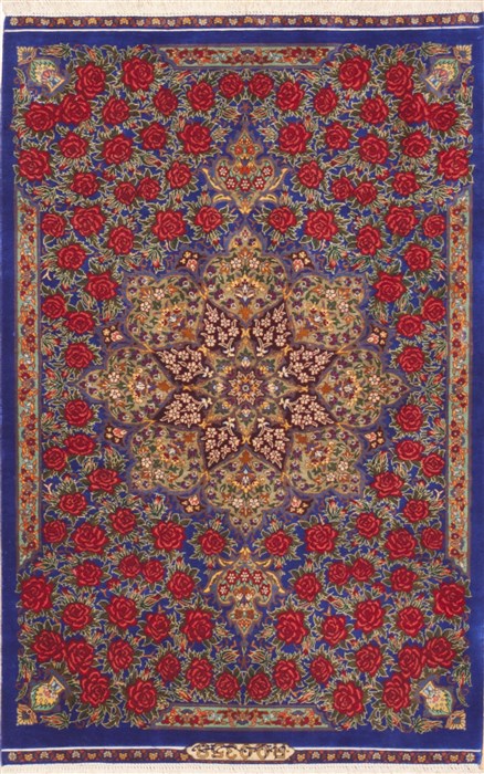 Qum Red Hand Knotted 111 X 30  Area Rug 100-12265 Image 0