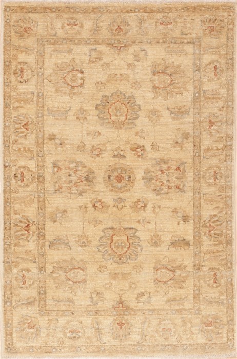 Chobi Beige Hand Knotted 28 X 40  Area Rug 100-12273 Image 0