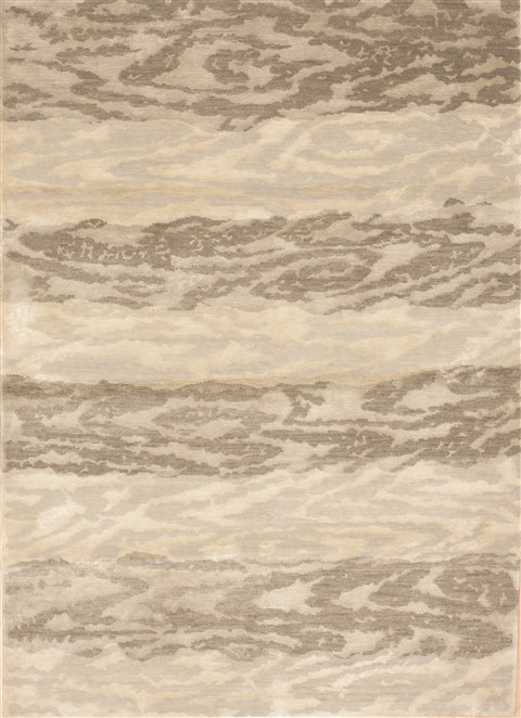 Modern Green Hand Knotted 48 X 67 Area Rug 100-12275 Image 0