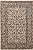 Kashan Beige Hand Knotted 68 X 100  Area Rug 100-12283 Thumb 0