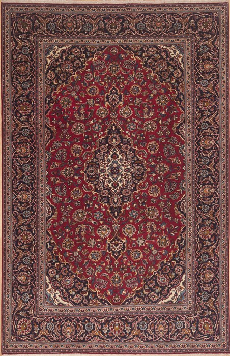 Kashan Red Hand Knotted 67 X 102 Area Rug 100-12287 Image 0