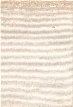 Indo-Nepal Beige Hand Knotted 4'0" X 6'0"  Area Rug 100-12296