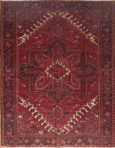 Goravan Red Hand Knotted 100 X 130 Area Rug 100-12304 Image 0