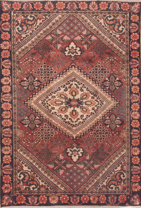 Bakhtiar Red Hand Knotted 63 X 96  Area Rug 100-12310 Image 0