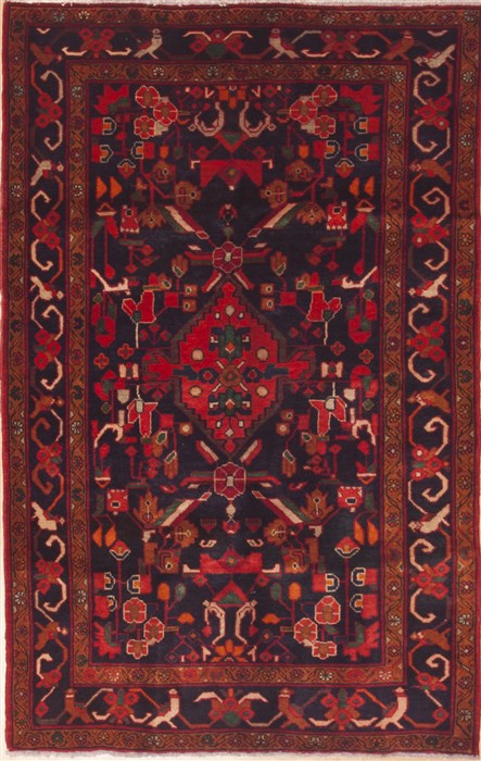 Bakhtiar Red Hand Knotted 46 X 73  Area Rug 100-12313 Image 0