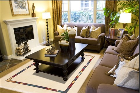 Modern Beige Hand Knotted 68 X 99 Area Rug 100-12317 Image 2