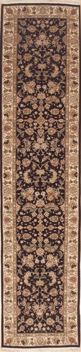 Sino-Persian Black Runner Hand Knotted 23 X 100  Area Rug 100-12319 Image 0