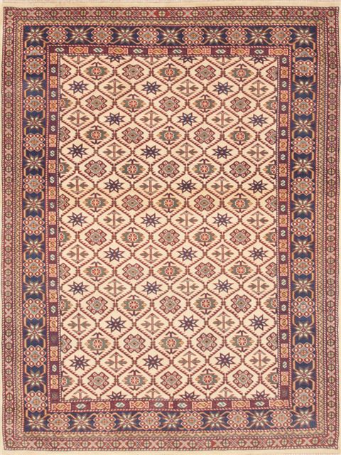 Kazak Beige Hand Knotted 46 X 59 Area Rug 100-12320 Image 0