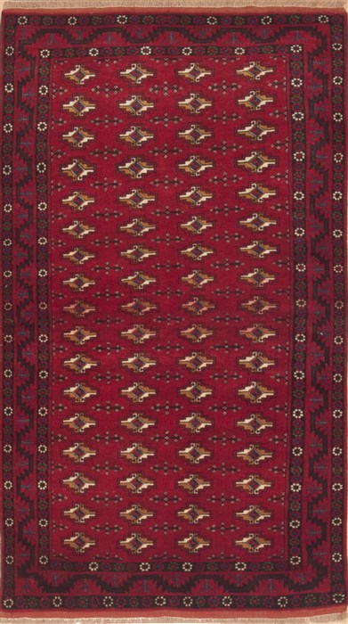 Baluch Red Hand Knotted 37 X 63 Area Rug 100-12325 Image 0