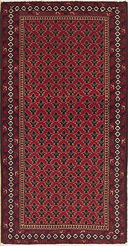 Persian Baluch Red Rectangle 3x5 ft Wool Carpet 12328