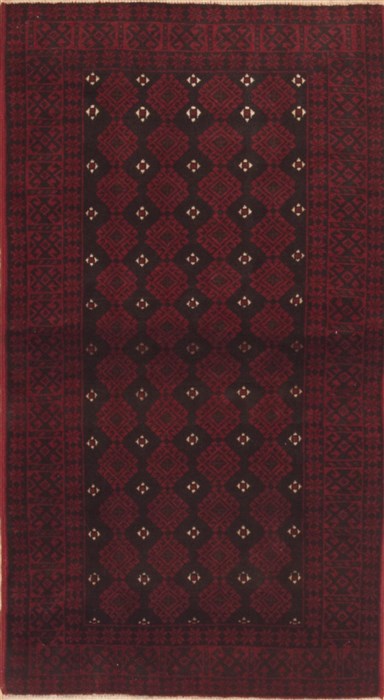 Baluch Black Hand Knotted 34 X 63  Area Rug 100-12333 Image 0