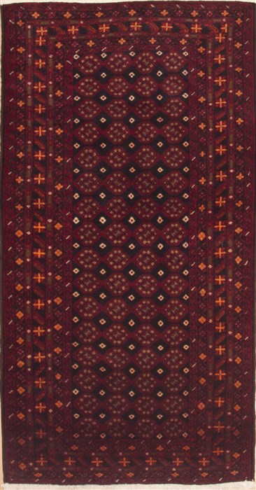 Baluch Red Hand Knotted 37 X 71  Area Rug 100-12334 Image 0