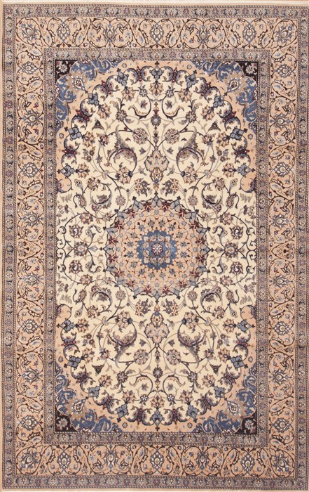 Nain Beige Hand Knotted 63 X 100  Area Rug 100-12340 Image 0