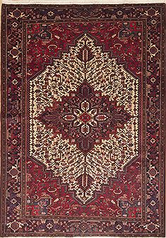 Persian Heriz White Rectangle 7x10 ft Wool Carpet 12344