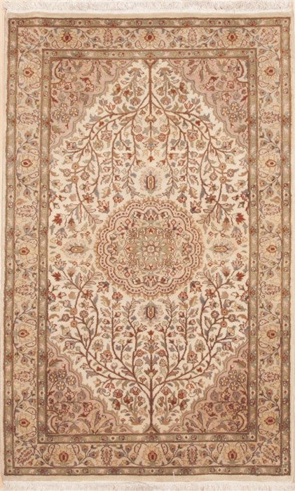 Chobi Beige Hand Knotted 30 X 52 Area Rug 100-12346 Image 0