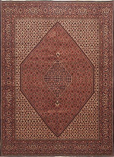 Bidjar Red Hand Knotted 8'1" X 11'3"  Area Rug 100-12349