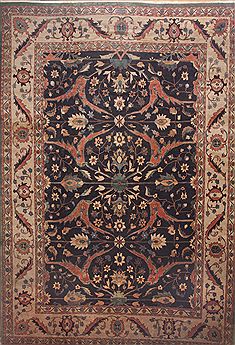 Persian Karajeh Blue Rectangle 13x20 ft and Larger Wool Carpet 12351