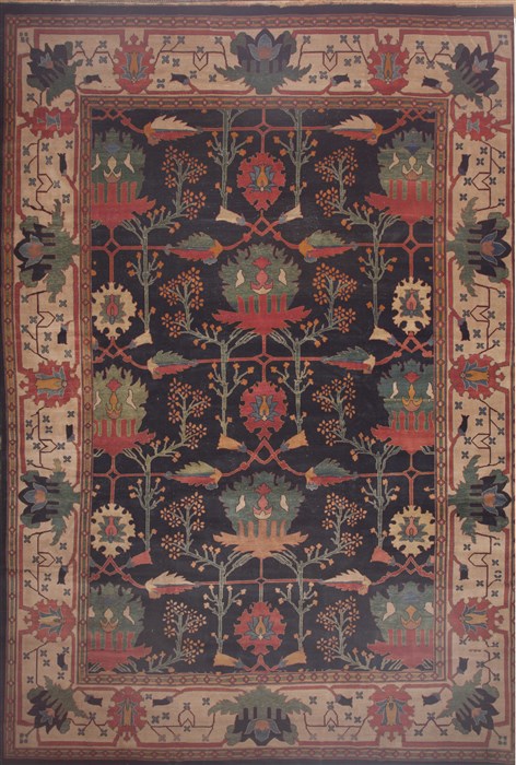 Tabriz Blue Hand Knotted 136 X 197  Area Rug 100-12352 Image 0