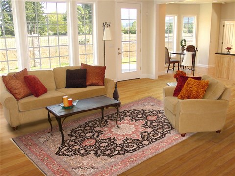 Tabriz Purple Hand Knotted 70 X 100 Area Rug 100-12354 Image 4
