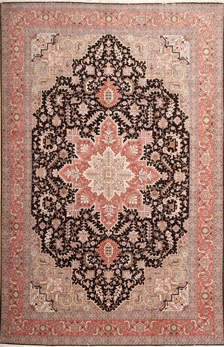 Tabriz Purple Hand Knotted 70 X 100 Area Rug 100-12354 Image 0
