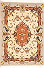 Tabriz Beige Square Hand Knotted 10 X 13  Area Rug 100-12362 Thumb 0