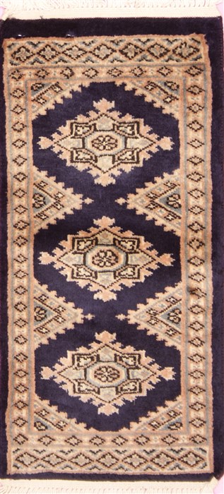 Pak-Persian Blue Hand Knotted 10 X 20  Area Rug 100-12365 Image 0
