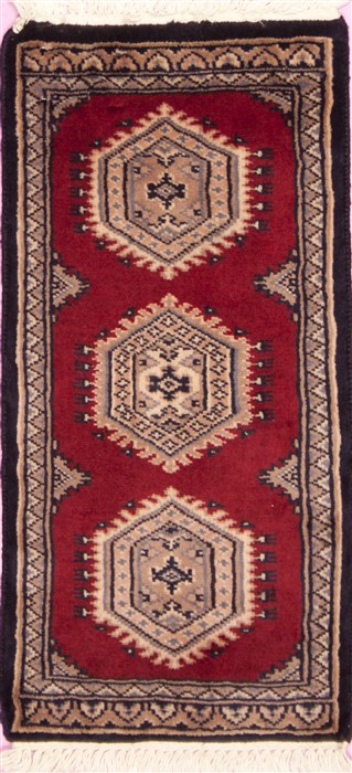 Pak-Persian Red Hand Knotted 10 X 20  Area Rug 100-12366 Image 0