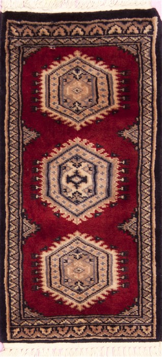 Pak-Persian Red Hand Knotted 10 X 20  Area Rug 100-12371 Image 0