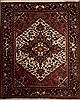 Heriz White Hand Knotted 51 X 62  Area Rug 251-12397 Thumb 0