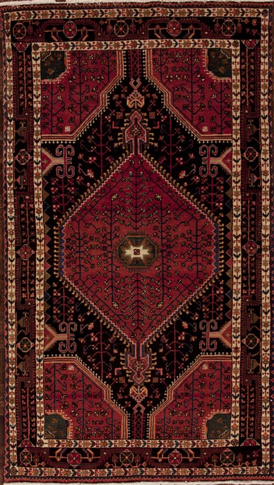 Hamedan Red Hand Knotted 45 X 79  Area Rug 251-12401 Image 0