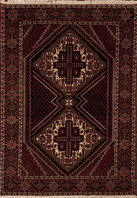 Shahre Babak Brown Hand Knotted 45 X 62 Area Rug 251-12402 Image 0