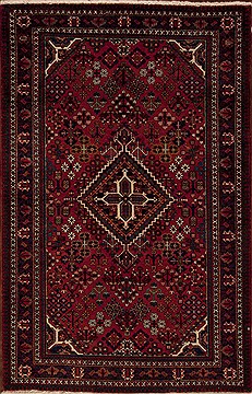 Joshaghan Red Hand Knotted 4'6" X 7'0"  Area Rug 251-12404