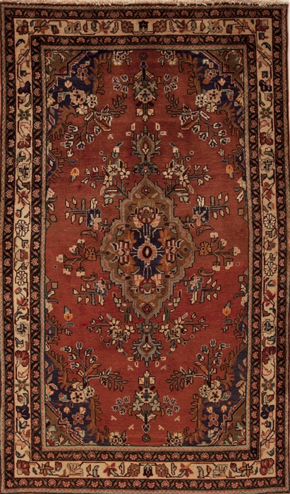 Hamedan Brown Hand Knotted 50 X 88  Area Rug 251-12406 Image 0